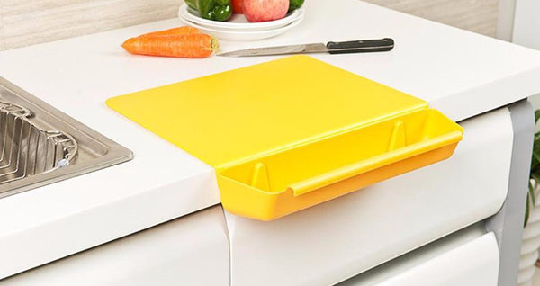 2-in-1 Creative Hard Plastic Wear-resisting Cutting Board with Detachable  Storage Box Kitchen Tool